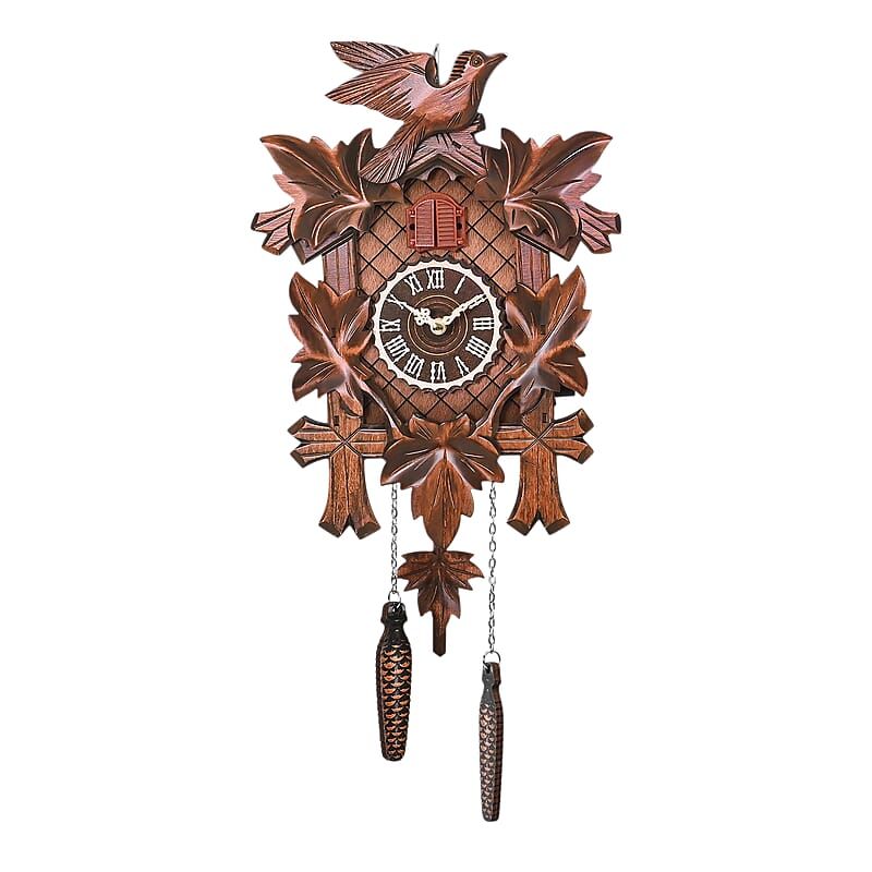Handcrafted Vintage Pendulum Quartz Movement Bird Wall Clock with Sound (Battery Not Included)