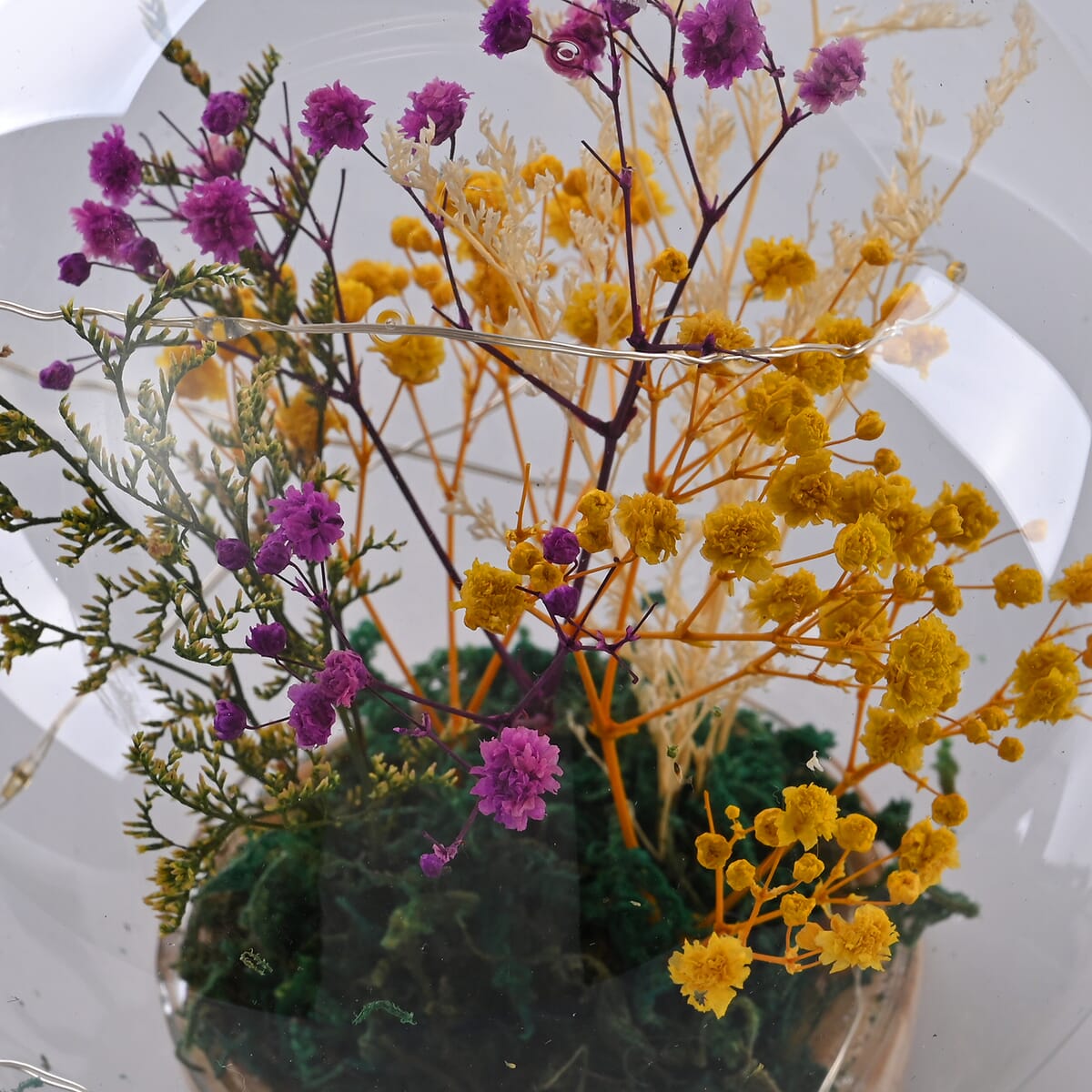 Floral LED Glass Sphere (2xAAA Batteries Not Included) image number 2