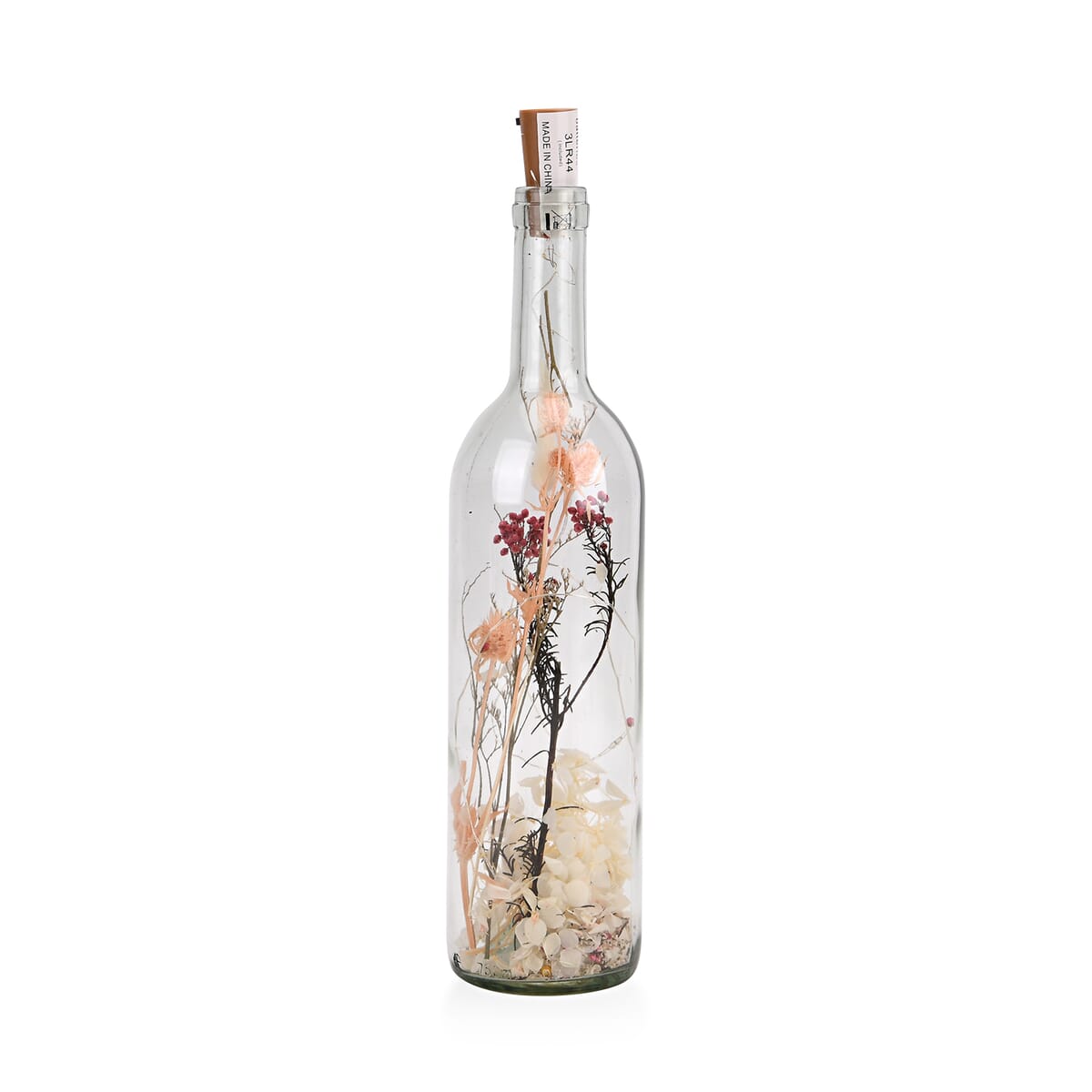 Floral 12 Lamp Head LED Glass Bottle (2xAAA Batteries Not Included) image number 3