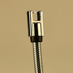 Livmore 2pcs Rechargeable Flameless Stainless Steel Electric Lighter - Black and Silver