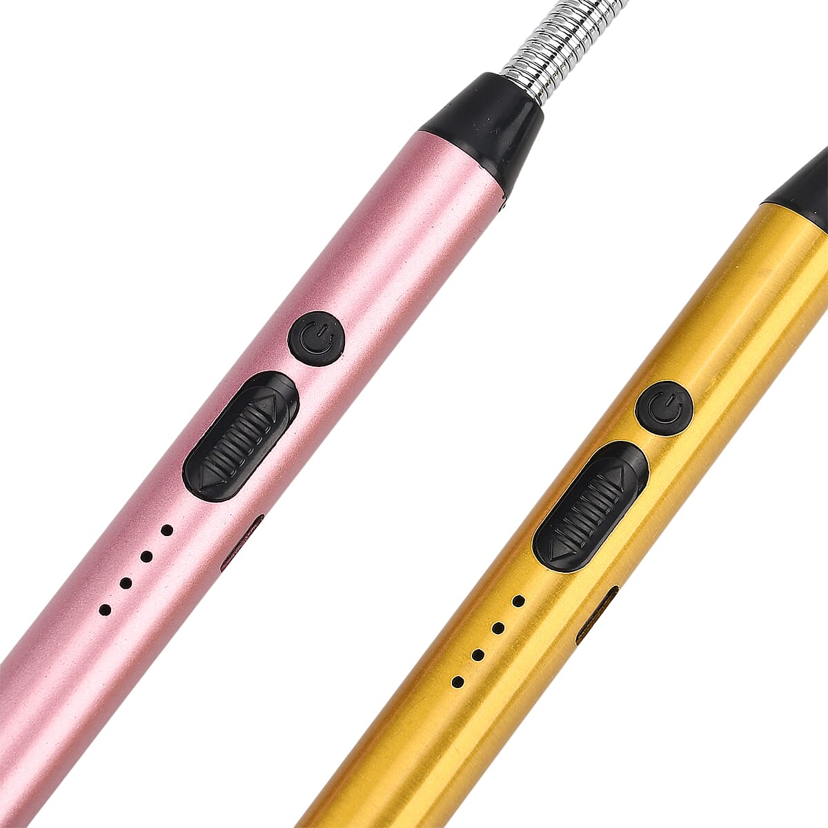 Livmore 2pcs Rechargeable Flameless Stainless Steel Electric Lighter - Gold and Rose Gold image number 4