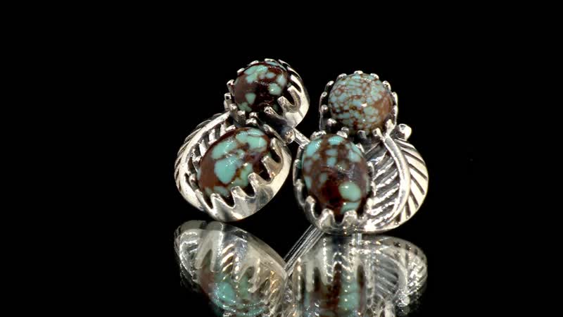 Artisan Crafted Blue Horizon Turquoise 2.20 ctw Feather Earrings in Black Oxidized Sterling Silver