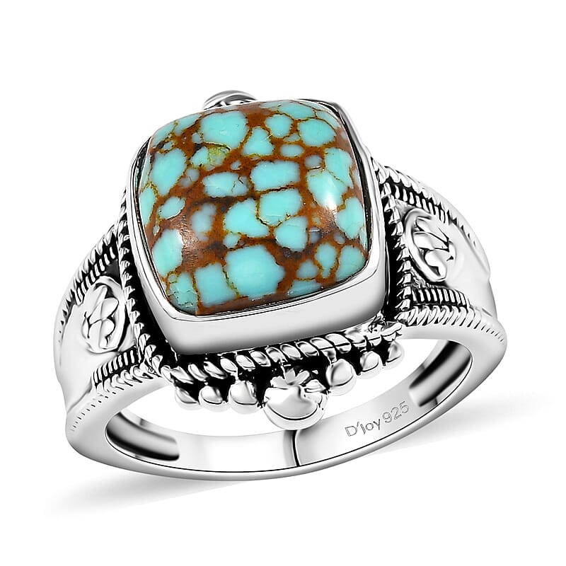 Artisan Crafted Blue Horizon Turquoise 5.20 ctw Ring in Sterling Silver (Size 10.0)