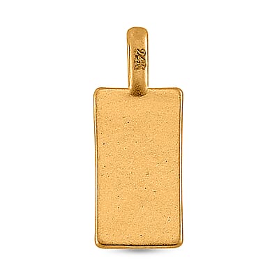 17x6.5mm Bar Pendant in 24K Yellow Gold 0.35 Grams
