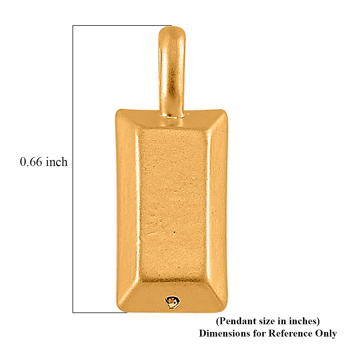 17x6.5mm Bar Pendant in 24K Yellow Gold 0.35 Grams