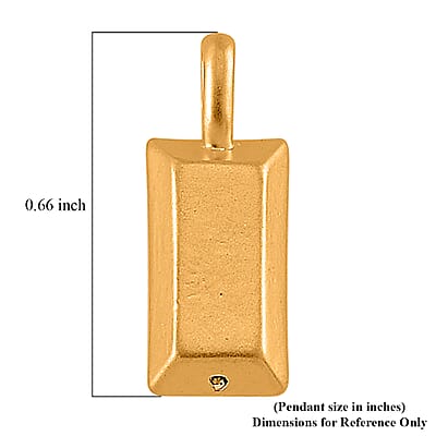 17x6.5mm Bar Pendant in 24K Yellow Gold 0.35 Grams
