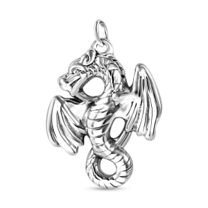 Sterling Silver Dragon Pendant without Chain 10 Grams