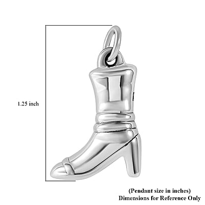 Sterling Silver High Heels Pendant without Chain 3 Grams