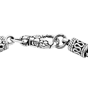 Bali Legacy Sterling Silver Borobudur Chain Bracelet (7.25 In) 30 Grams