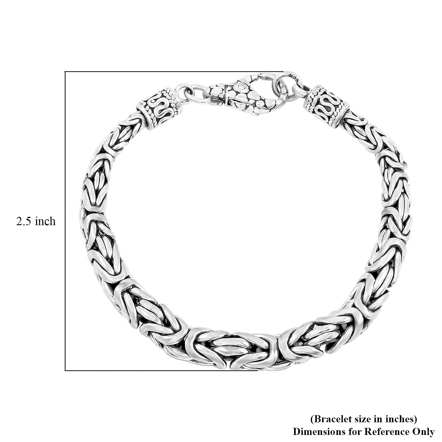 Bali Legacy Sterling Silver Borobudur Chain Bracelet (7.25 In) 30 Grams