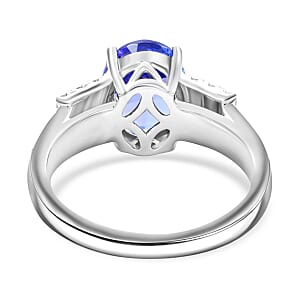 Certified & Appraised Luxoro AAA Tanzanite and G-H I2 Diamond Ring in 14K White Gold (Size 9.0) 4.60 Grams 2.75 ctw