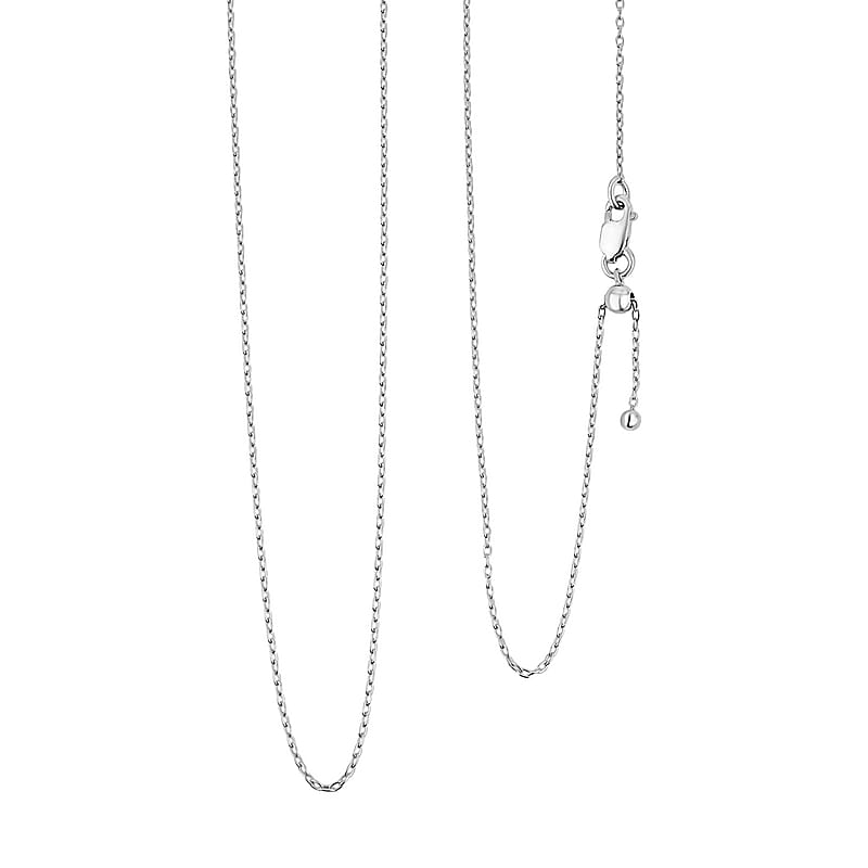 Sterling Silver Necklace 16-24 Inches 2.20 Grams