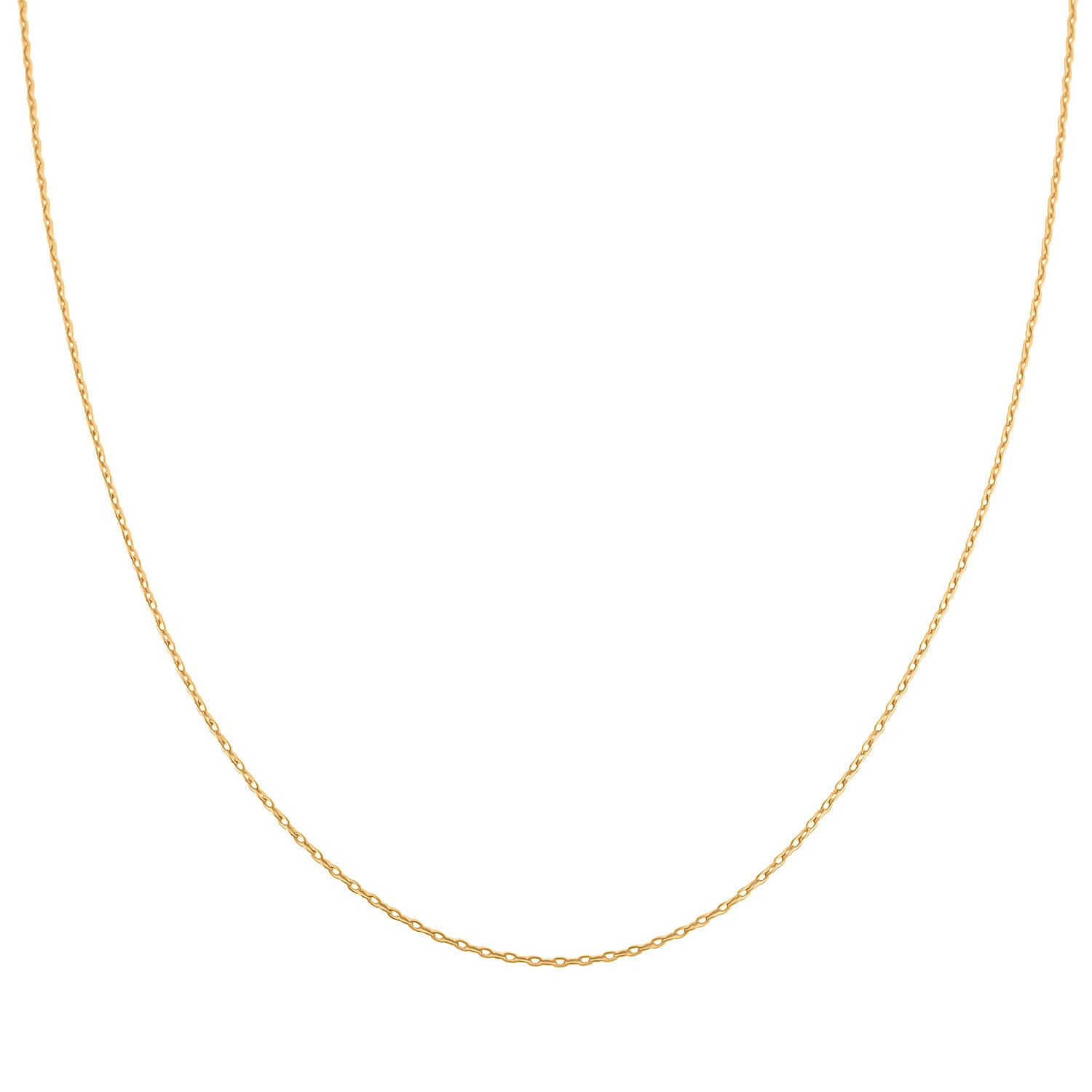 14K Yellow Gold Over Sterling Silver Necklace 16-24 Inches 2.20 Grams