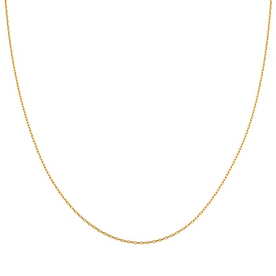 14K Yellow Gold Over Sterling Silver Necklace 16-24 Inches 2.20 Grams