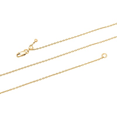 14K Yellow Gold Over Sterling Silver Necklace 16-24 Inches 2.20 Grams