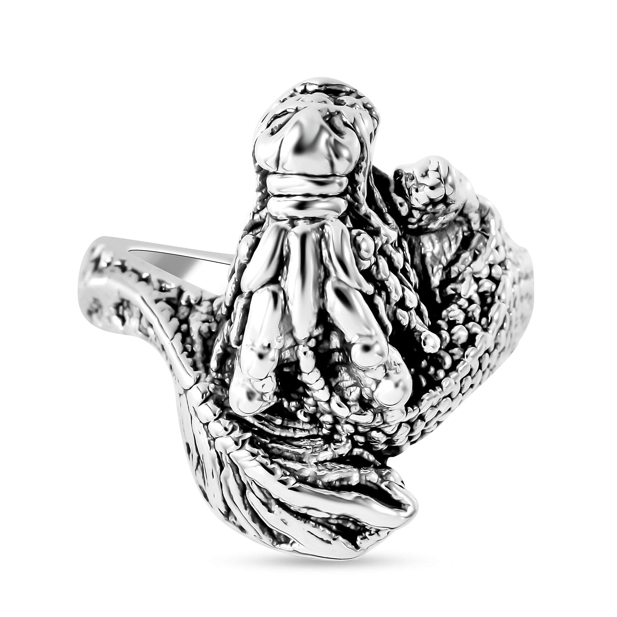Sterling Silver Dragon Ring (Size 10.0) 4.50 Grams