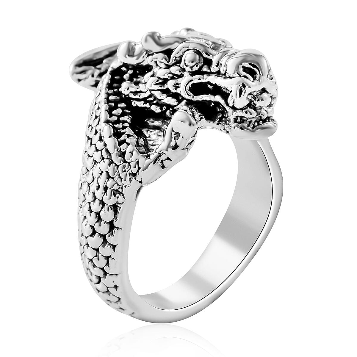 Sterling Silver Dragon Ring (Size 6.0) 4.50 Grams image number 2