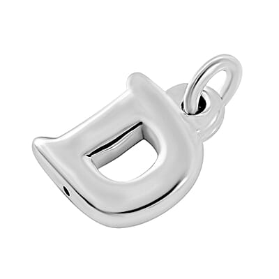 Initial D Charm in Sterling Silver 1.50 Grams