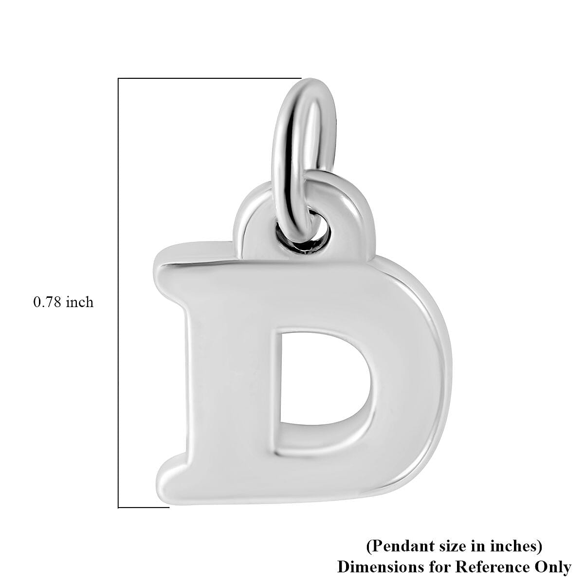 Initial D Charm in Sterling Silver 1.50 Grams