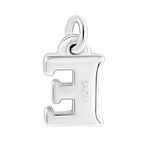 Initial E Charm in Sterling Silver 1.50 Grams
