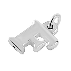 Initial F Charm in Sterling Silver 1.50 Grams