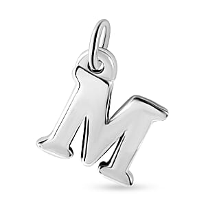 Initial M Charm in Sterling Silver 1.50 Grams