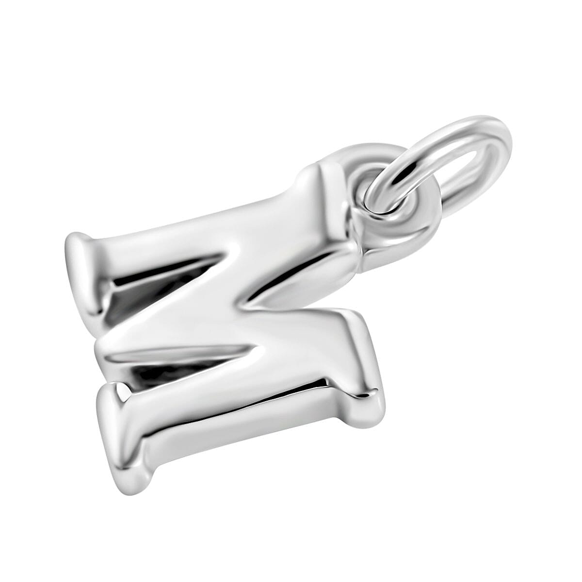 Initial M Charm in Sterling Silver 1.50 Grams image number 2