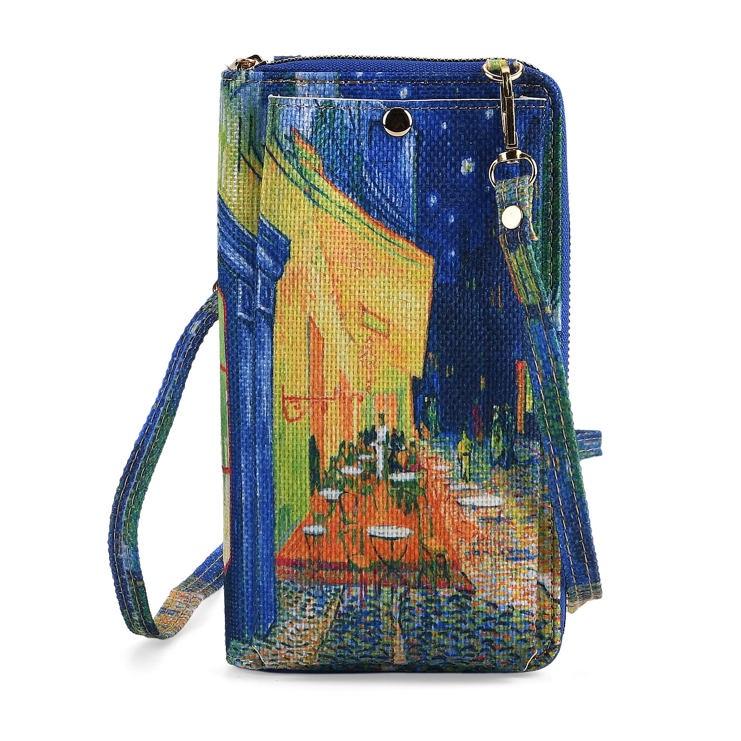 2-piece Set Van Gogh Cafe Terrace At Night Painted Tote Bag and Cellphone Bag