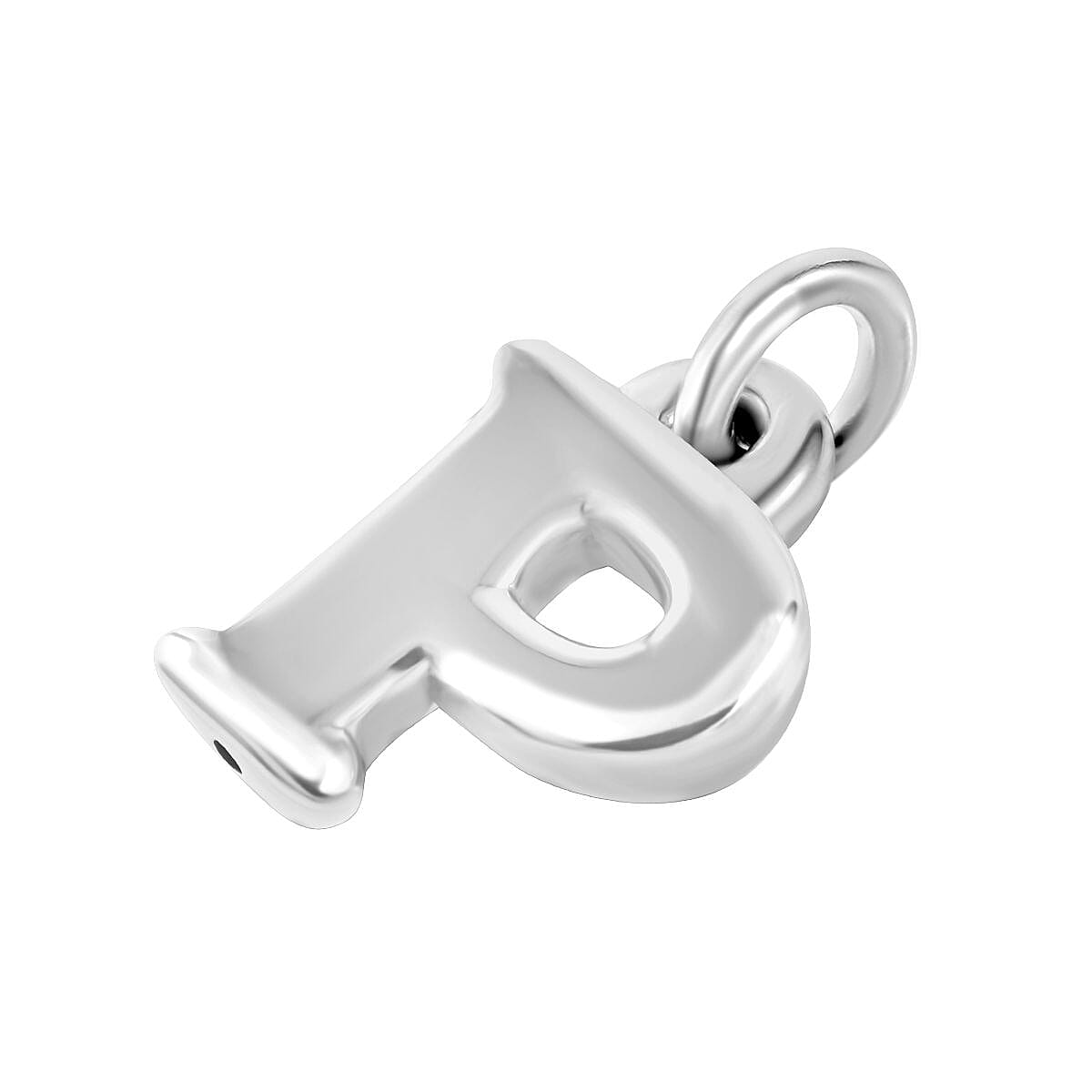 Initial P Charm in Sterling Silver 1.50 Grams image number 2