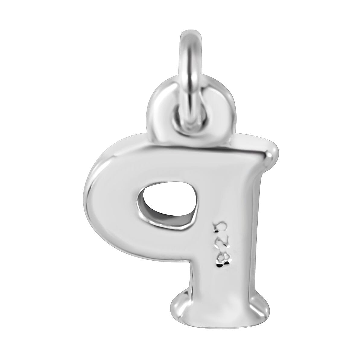 Initial P Charm in Sterling Silver 1.50 Grams image number 3