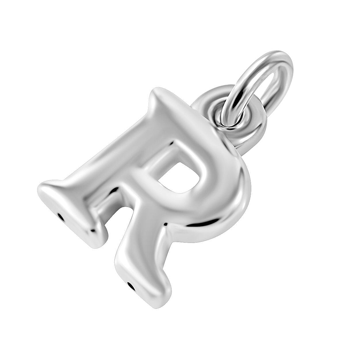 Initial R Charm in Sterling Silver 1.50 Grams image number 2