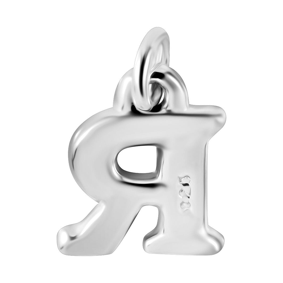 Initial R Charm in Sterling Silver 1.50 Grams image number 3