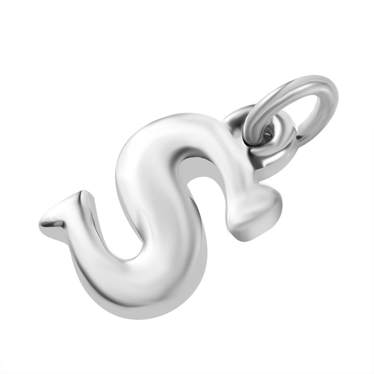 Initial S Charm in Sterling Silver 1.50 Grams image number 2