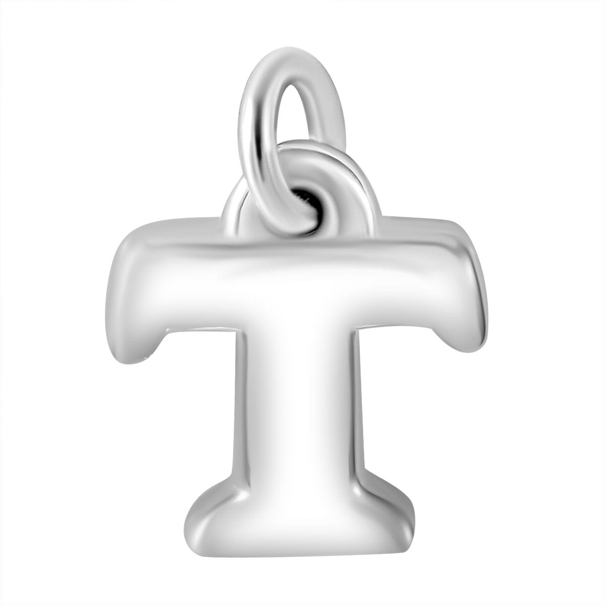 Initial T Charm in Sterling Silver 1.50 Grams image number 0