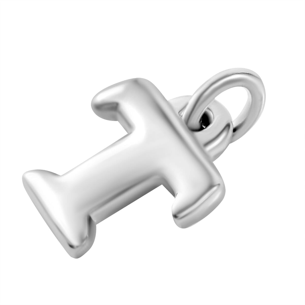 Initial T Charm in Sterling Silver 1.50 Grams image number 2