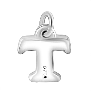 Initial T Charm in Sterling Silver 1.50 Grams