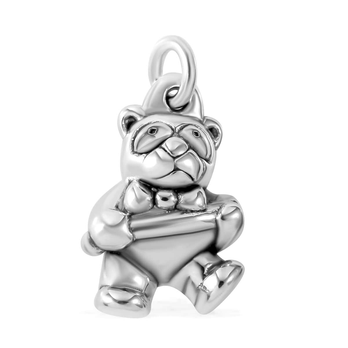 Teddy Bear Charm in Sterling Silver 2 Grams image number 0