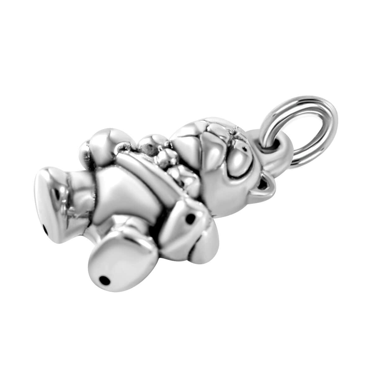 Teddy Bear Charm in Sterling Silver 2 Grams image number 2