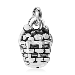Fruit Basket Charm in Sterling Silver 2 Grams