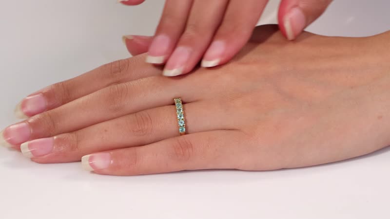 Boyaca Colombian Emerald 0.60 ctw Regal Majesty Ring in 18K Vermeil Yellow Gold Over Sterling Silver