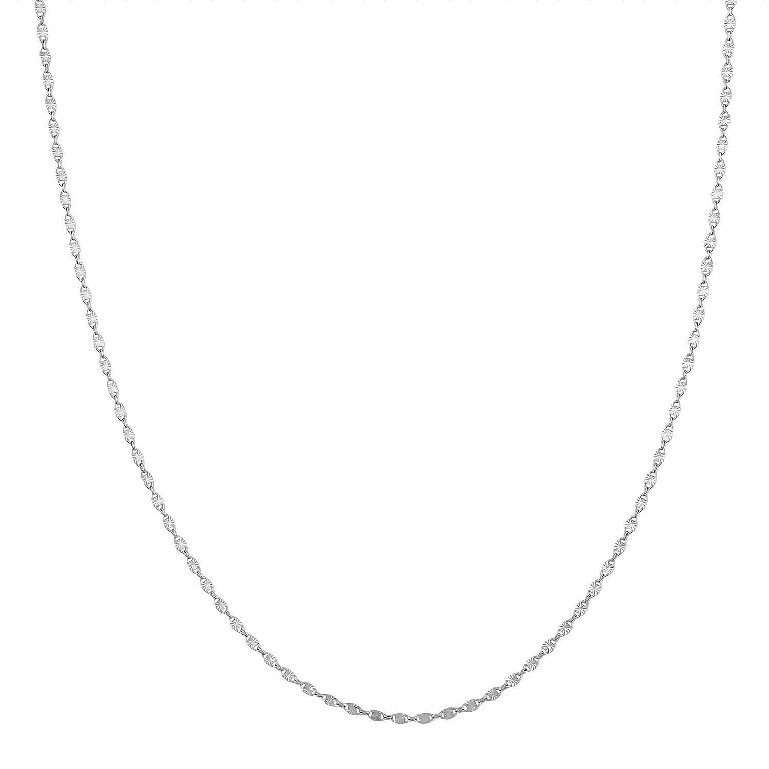 Italian Star Confetti Chain Necklace in Sterling Silver 3 Grams 20 Inches