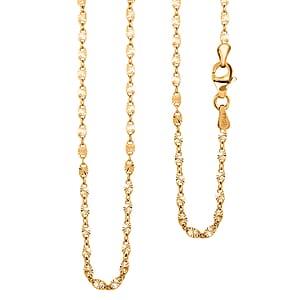 Italian Star Confetti Chain Necklace in 14K Yellow Gold Over Sterling Silver 3 Grams 20 Inches