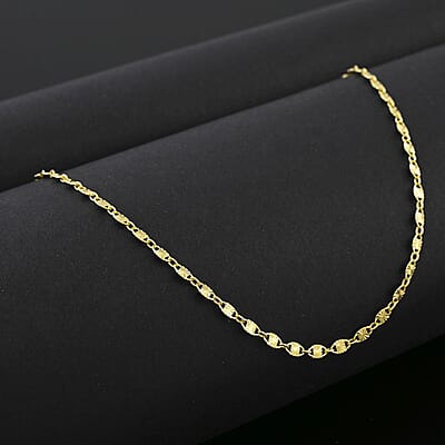 Italian Star Confetti Chain Necklace in 14K Yellow Gold Over Sterling Silver 3 Grams 20 Inches