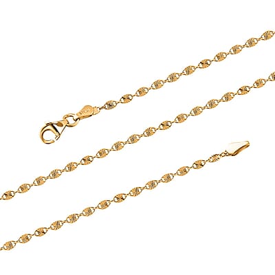 Italian Star Confetti Chain Necklace in 14K Yellow Gold Over Sterling Silver 3 Grams 20 Inches