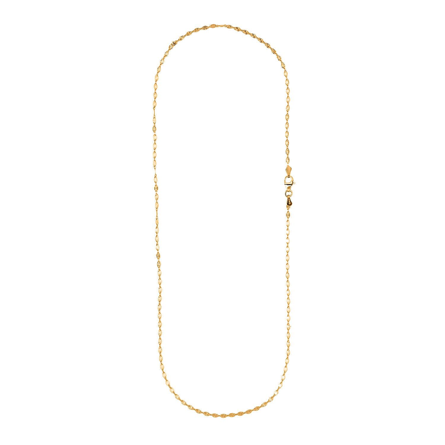 Italian Star Confetti Chain Necklace in 14K Yellow Gold Over Sterling Silver 3 Grams 20 Inches