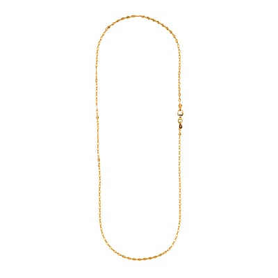 Italian Star Confetti Chain Necklace in 14K Yellow Gold Over Sterling Silver 3 Grams 20 Inches