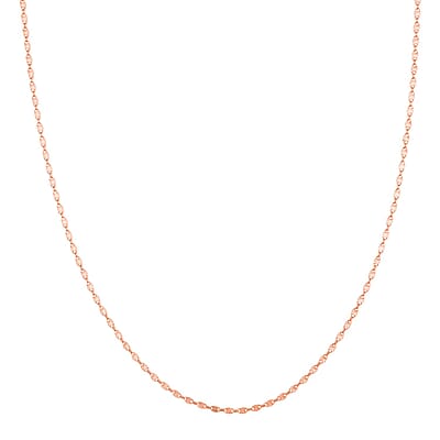 Italian Star Confetti Chain Necklace in 14K Rose Gold Over Sterling Silver 2.95 Grams 20 Inches