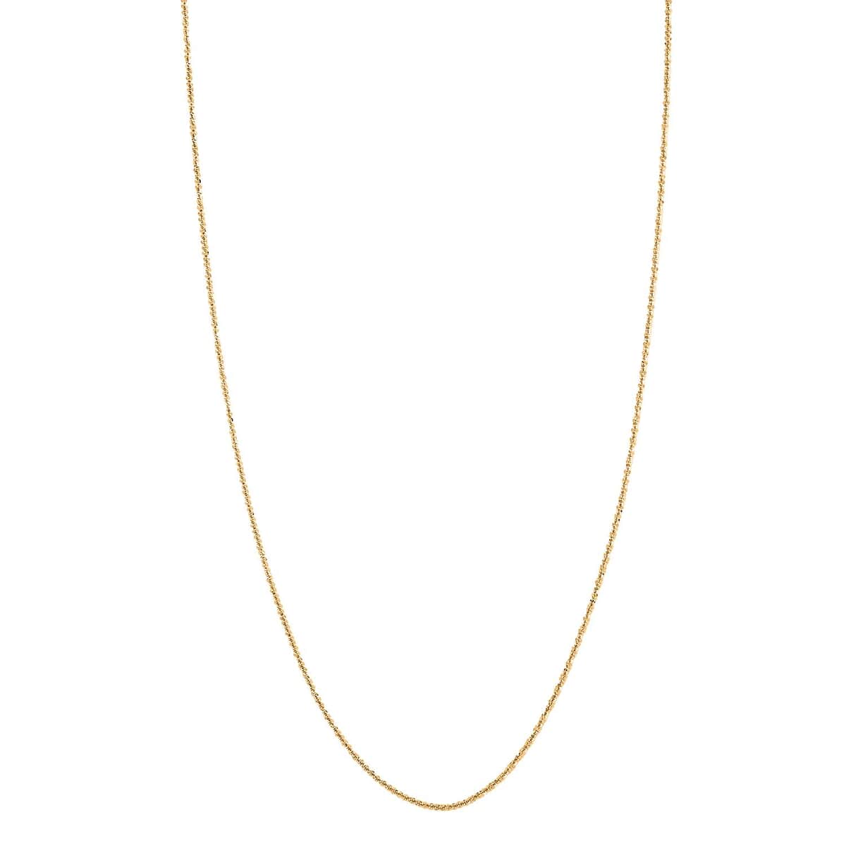 Ankur Treasure Chest Italian 14K Yellow Gold Over Sterling Silver Diamond-cut Rock Chain Necklace 20 Inches 2.50 Grams image number 0