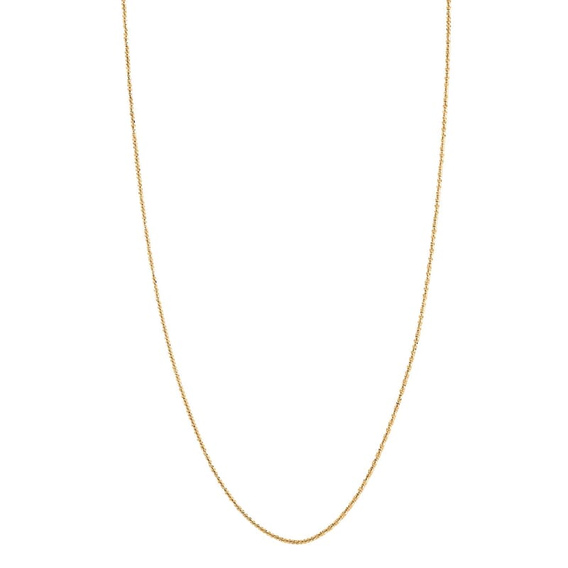 Ankur Treasure Chest Italian 14K Yellow Gold Over Sterling Silver Diamond-cut Rock Chain Necklace 20 Inches 2.50 Grams