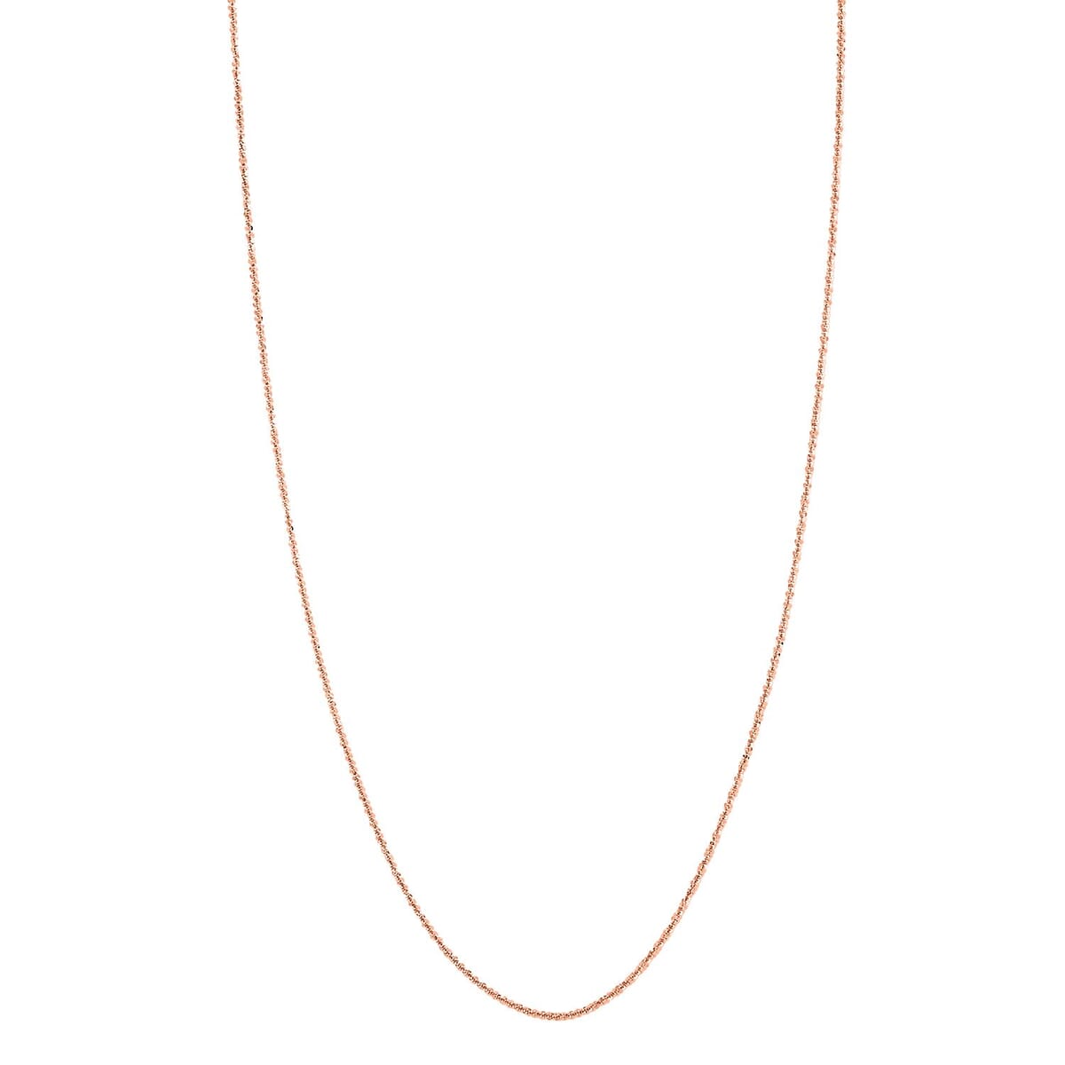 Ankur Treasure Chest Italian 14K Rose Gold Over Sterling Silver Diamond-cut Rock Chain Necklace 20 Inches 2.50 Grams image number 0